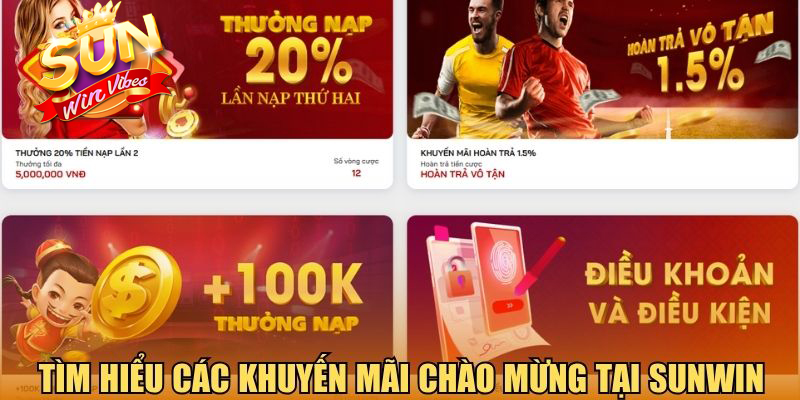 Tìm hiểu các khuyến mãi chào mừng tại Sunwin
